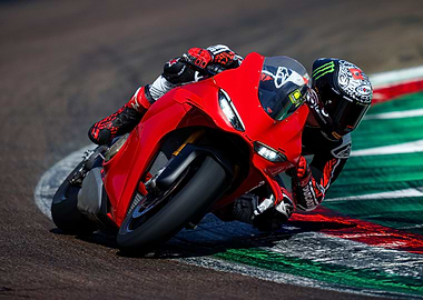 Red Ducati Motorcycle Race