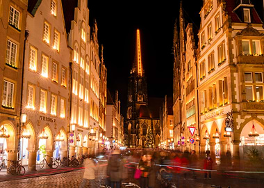 Prinzipalmarkt in Münster an Weihnachten