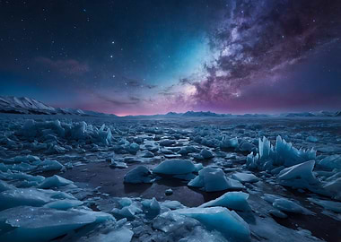 Milky Way Over Ice