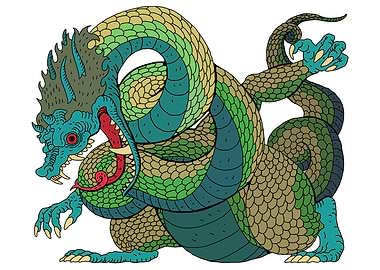 Green Dragon Illustration