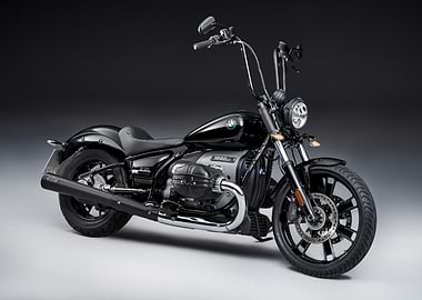 Black BMW Cruiser Motorcycle