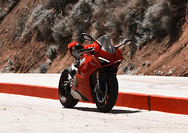 Red Ducati Motorcycle