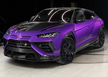 Purple Lamborghini Urus