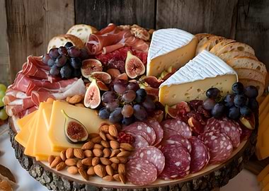 Charcuterie Board with Figs and Grapes
