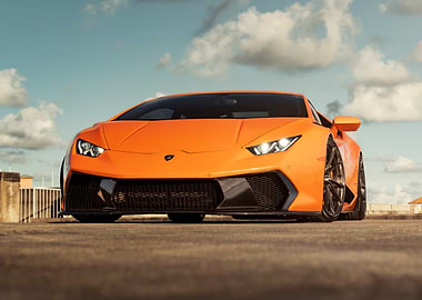 Orange Lamborghini Huracan