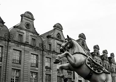 Horse Statue in Front of Building
