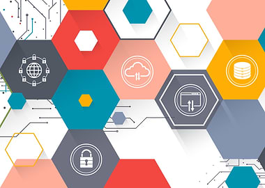 Hexagon Cloud Security Concept