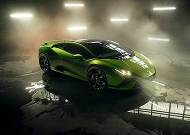 Green Lamborghini Huracan