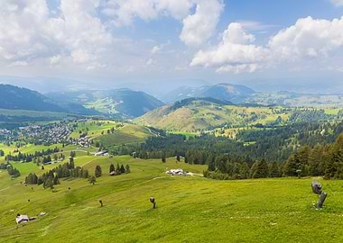 Mountain Valley Landscape - Val di Fassa in Italy