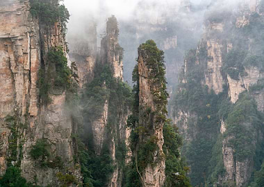 Misty Mountain Peaks