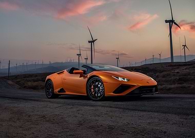 Orange Lamborghini Convertible