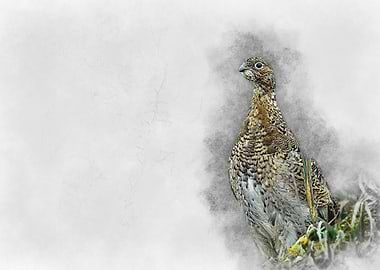 Willow Ptarmigan Watercolor