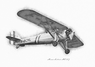Vintage Airplane Sketch
