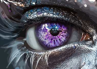 Purple Eye Close-Up