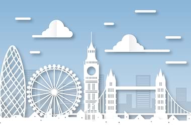 London Skyline Paper Art