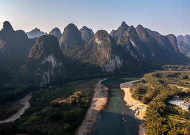 Guilin Karst Mountains and Li River