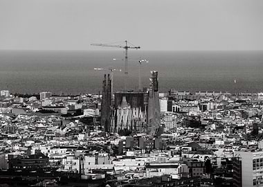 Barcelona In Black And White