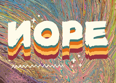 Nope Retro Abstract Graffiti Design