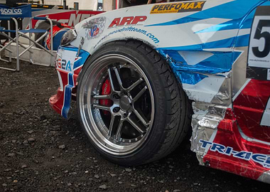 Drift Car Wheel Closeup