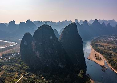 Guilin Karst Mountains and Li River