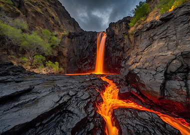 Lava Waterfall