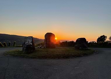 Sunset Over Vineyards
