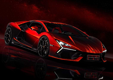 Red Lamborghini revuelto