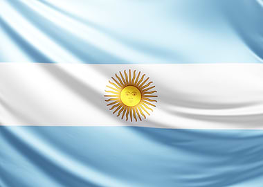Argentinian Flag, realistic flag of argentina
