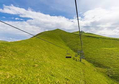 Mountaintop Ski Lift - Val di Fassa - Italy