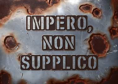 Rusty Metal Sign Latin Quote
