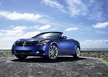 Blue Infiniti Convertible