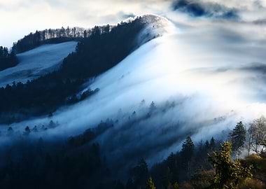 Misty Mountain Landscape