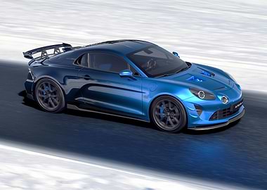 Alpine A110 Blue Sport Car