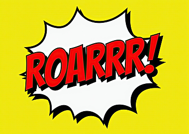 Comics roarrr exclamation flashy