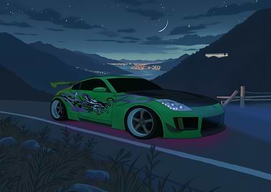 350z on a mountain road