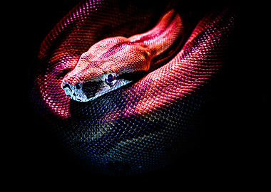 Red Snake Close-Up