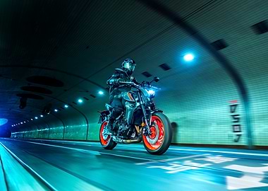 Yamaha MT-09 Motorcycle Tunnel Ride