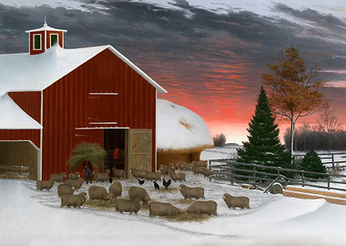Barnyard in Winter