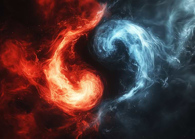 Fire and Ice Abstract