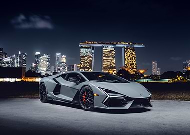 Lamborghini in Cityscape