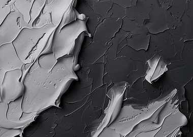 Abstract Gray and Black Painting