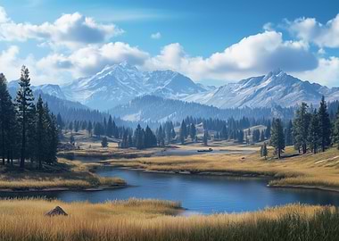 Mountain Lake Landscape