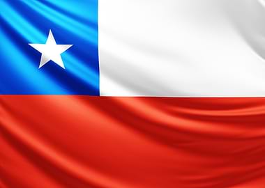 Chilean Flag, realistic flag of chile