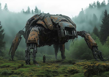 Giant Mech in Forest