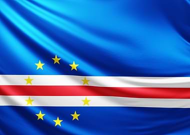 Cape Verde Flag, realistic flag of cape verde