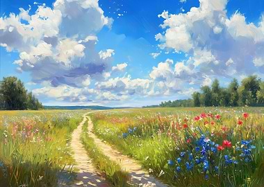 Summer Field Path