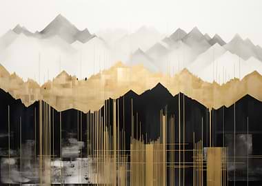 Abstract Mountains art