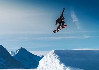 Snowboarder in Mid-Air