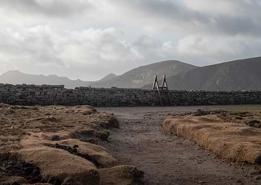 Stone Wall and Ladder - Slieve Donard - Mourne Montains