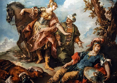 Classical Painting of a Battle Scene